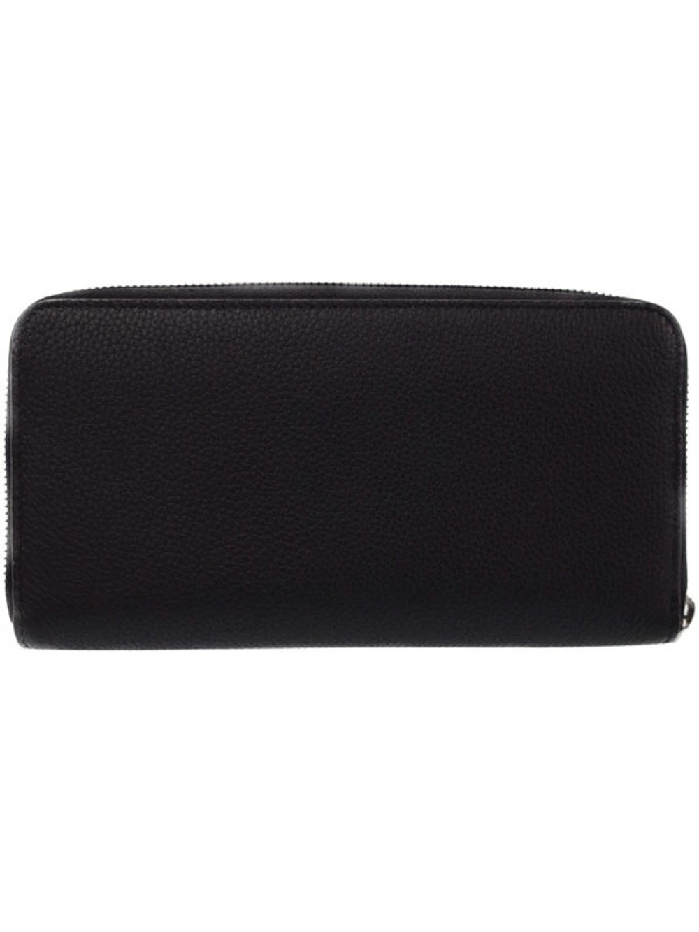 Dior Christian Zipper Long Wallet Leather Round Black